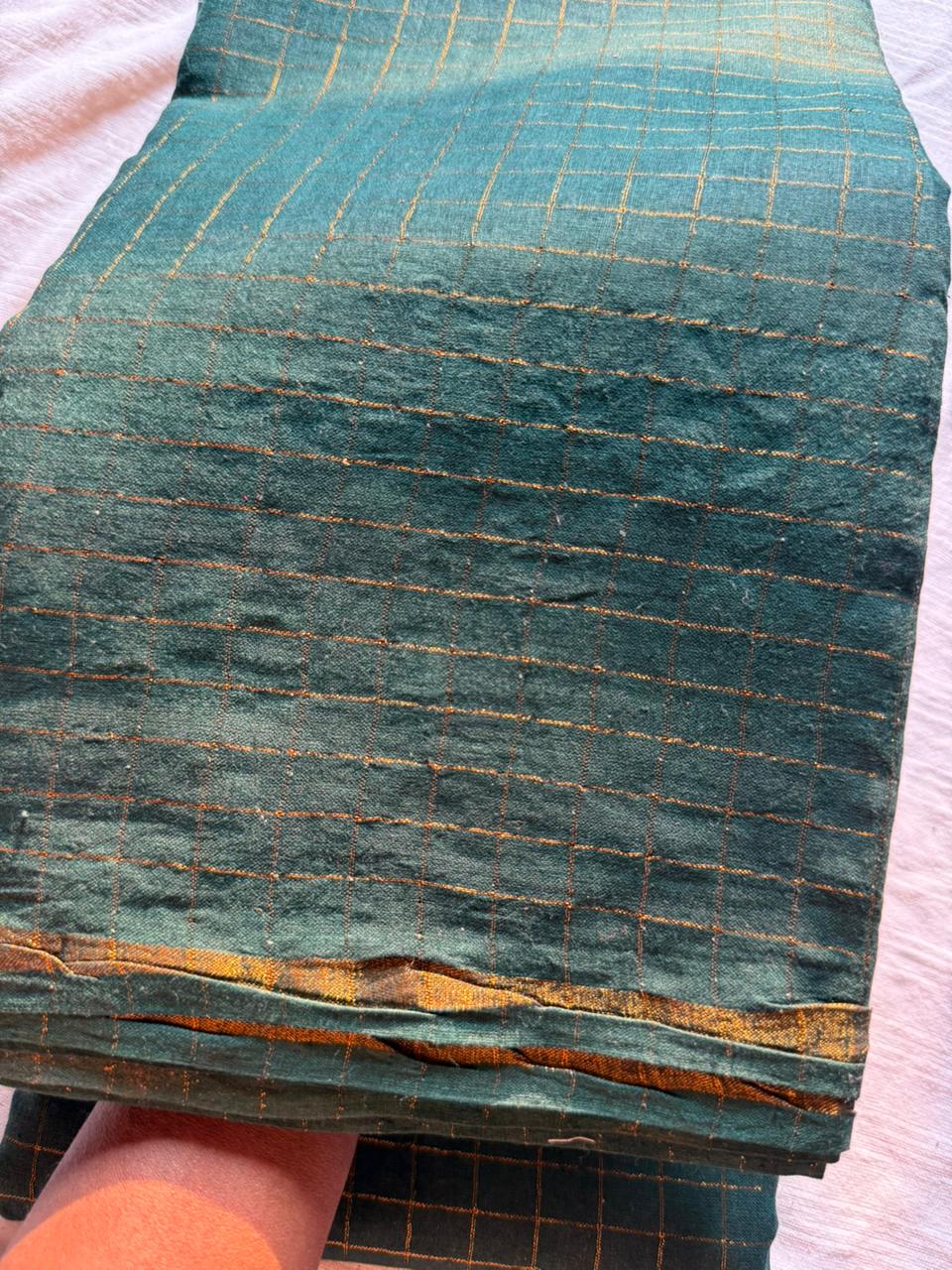 Pentex sungudi saree (bottle green)