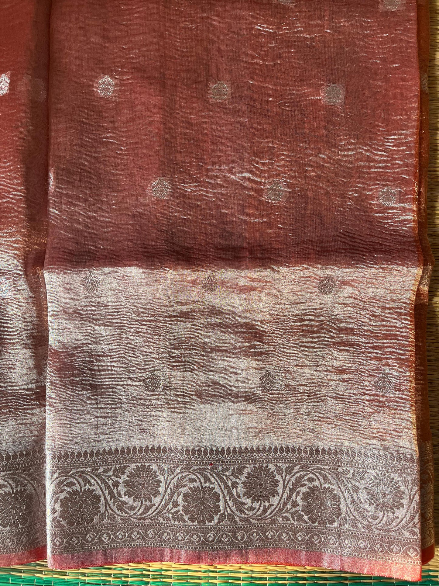 BANARASI CRUSHED TISSUE SEMI-SILK SAREE