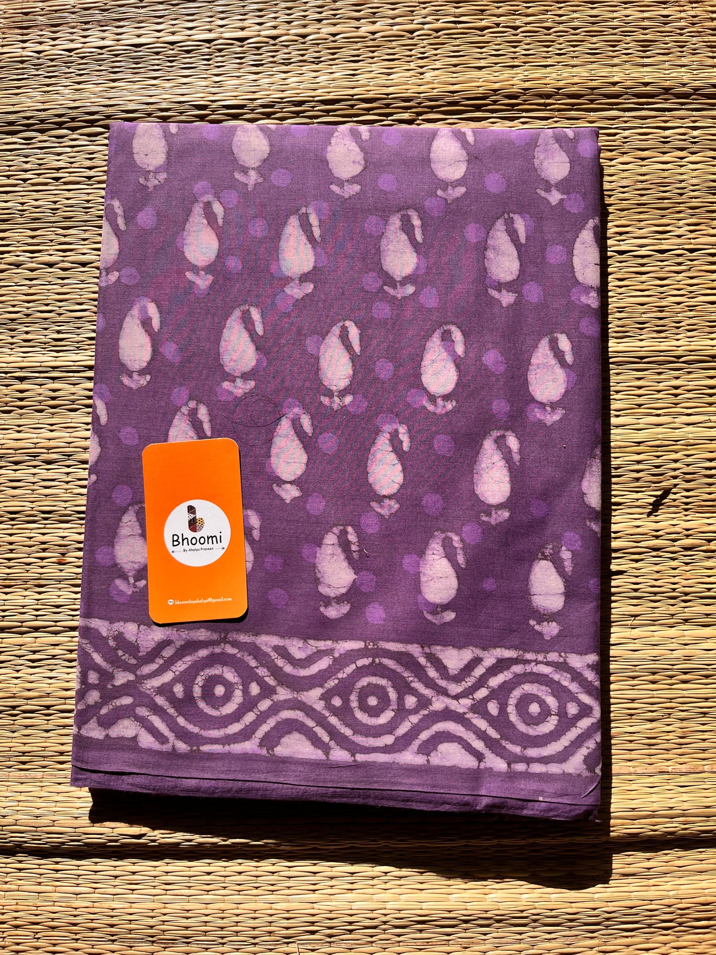 HAND BLOCK PRINTED MULMUL COTTON SAREE