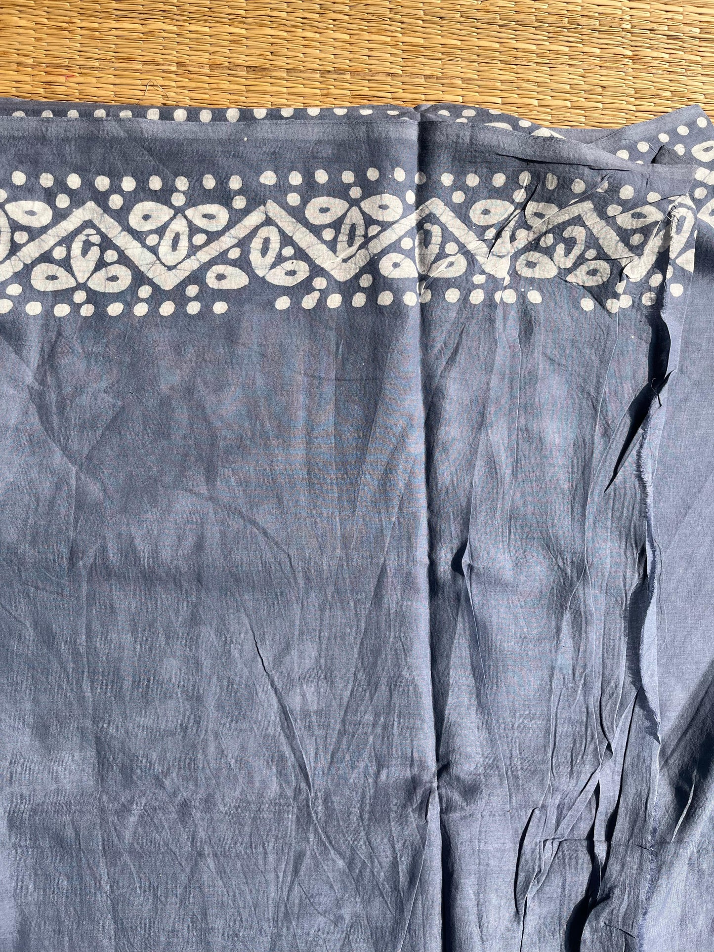BH017 HANDBLOCK PRINTED MULMUL COTTON SAREE