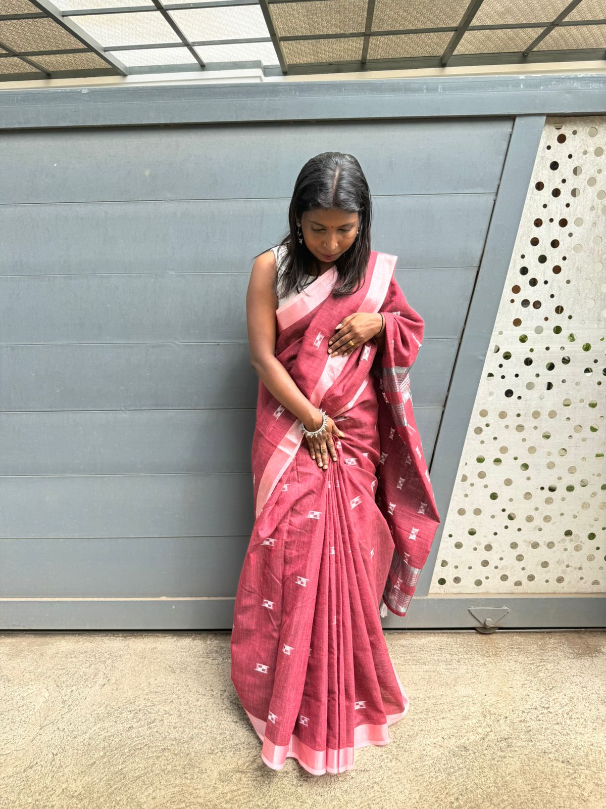 linen cotton saree