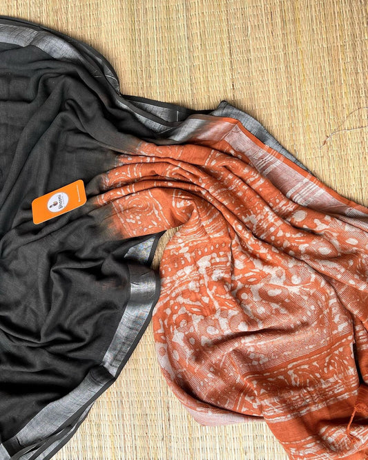 Linen Cotton Saree