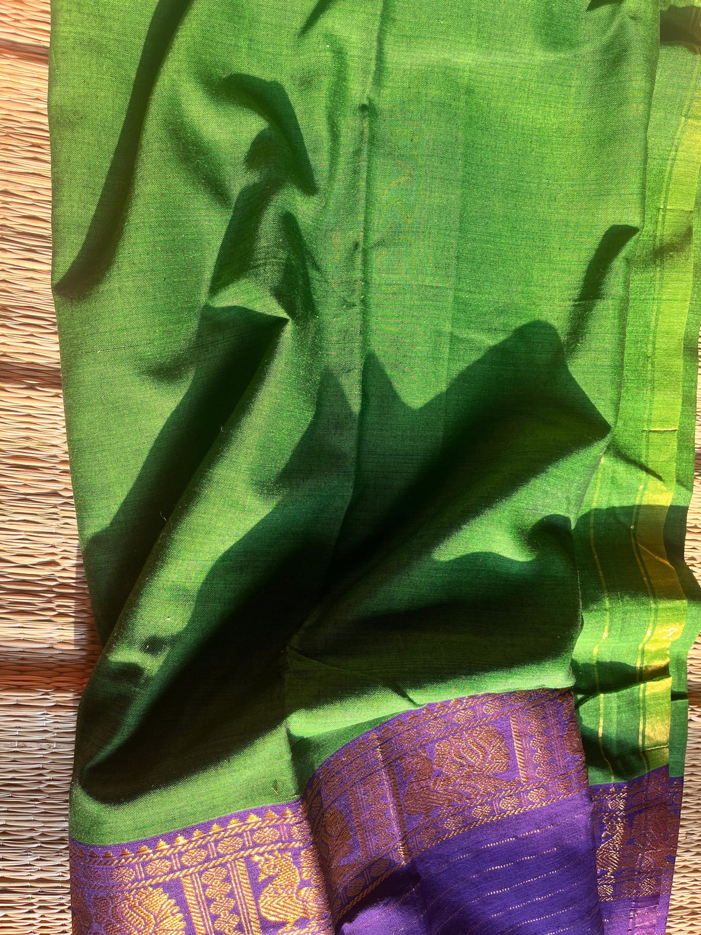 BH003 Green Violet Narayenpet saree