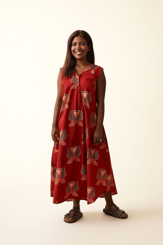 A line sleeveless dress