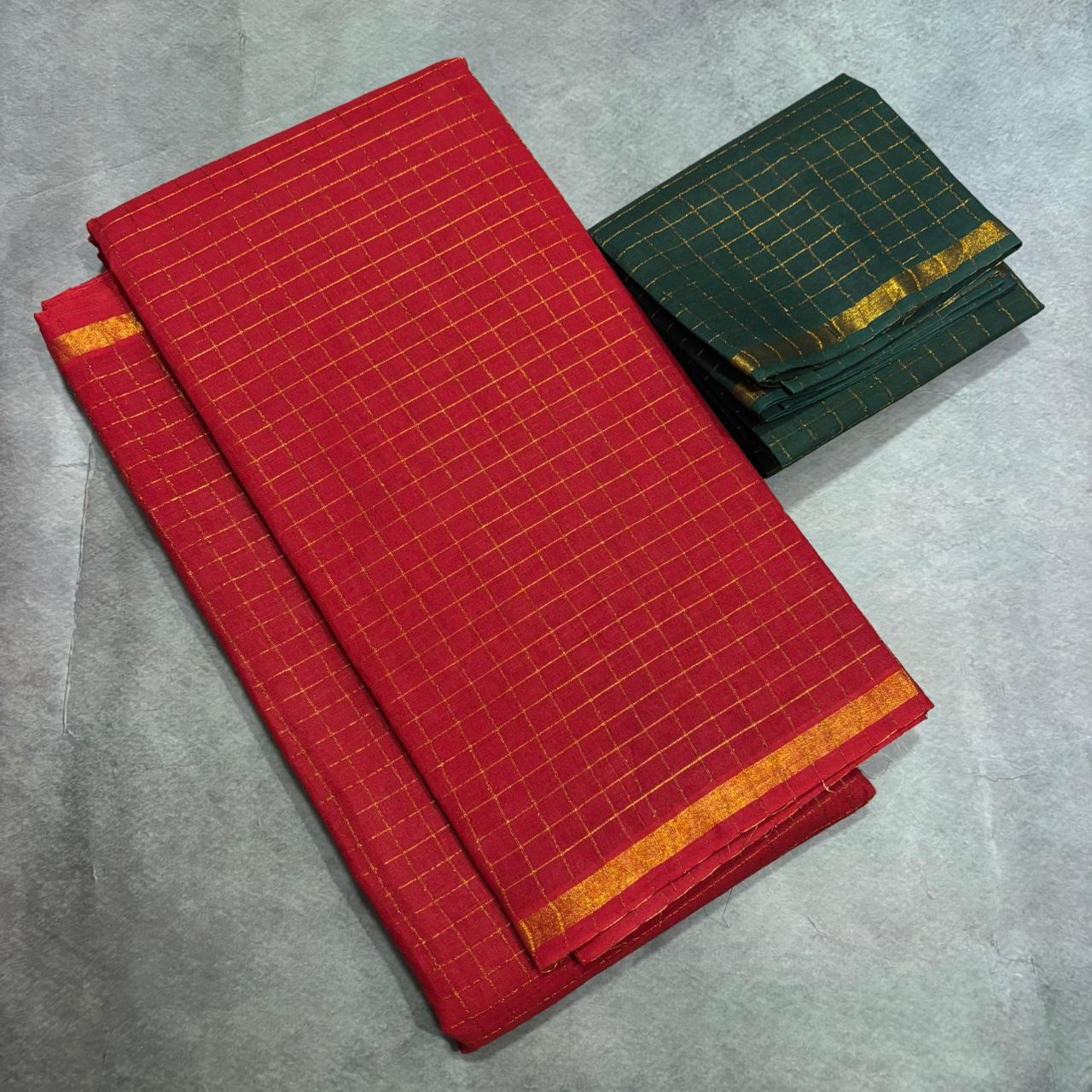 Petex Red with green blouse