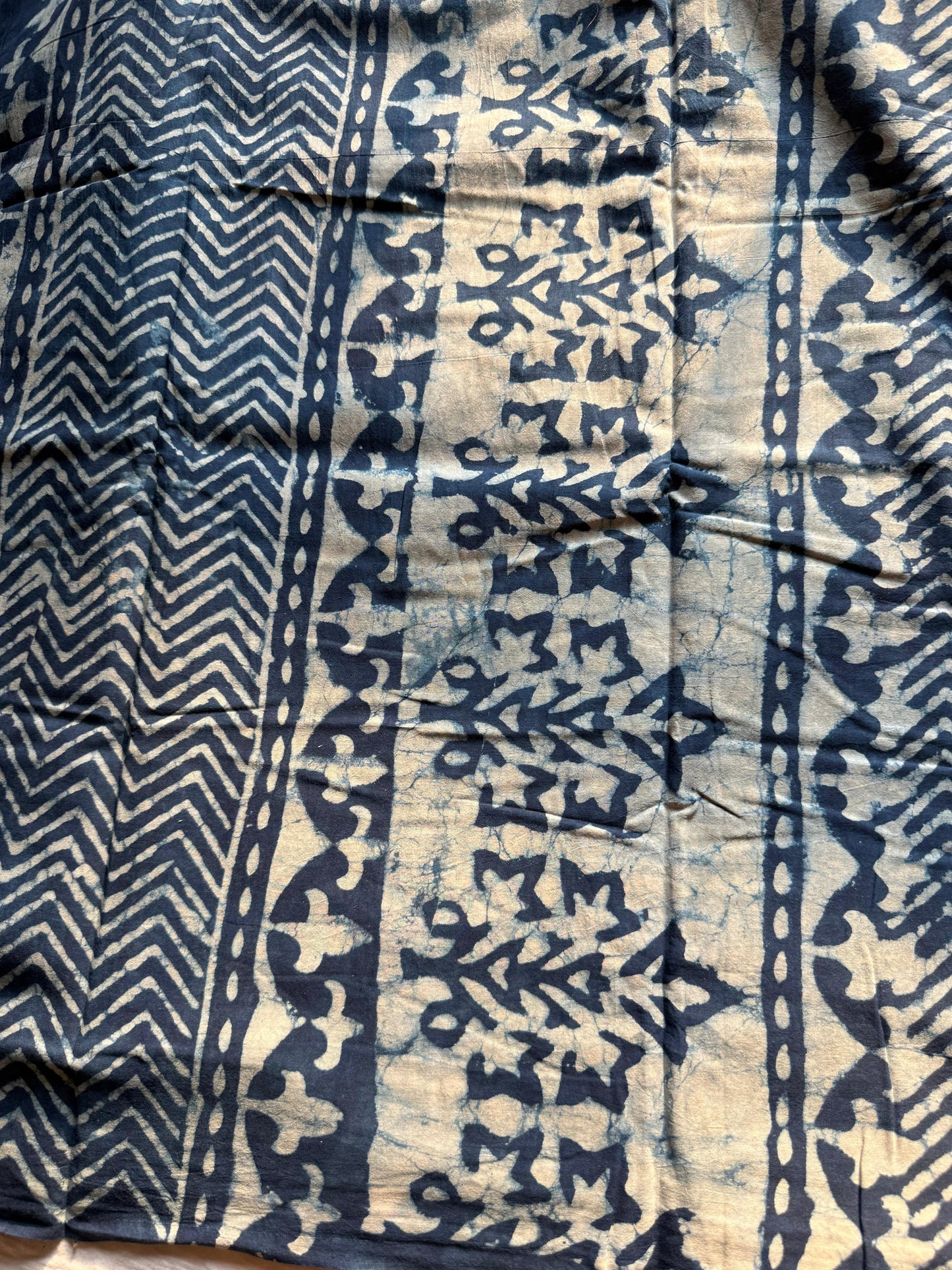 Handblock printed mulmulcotton saree