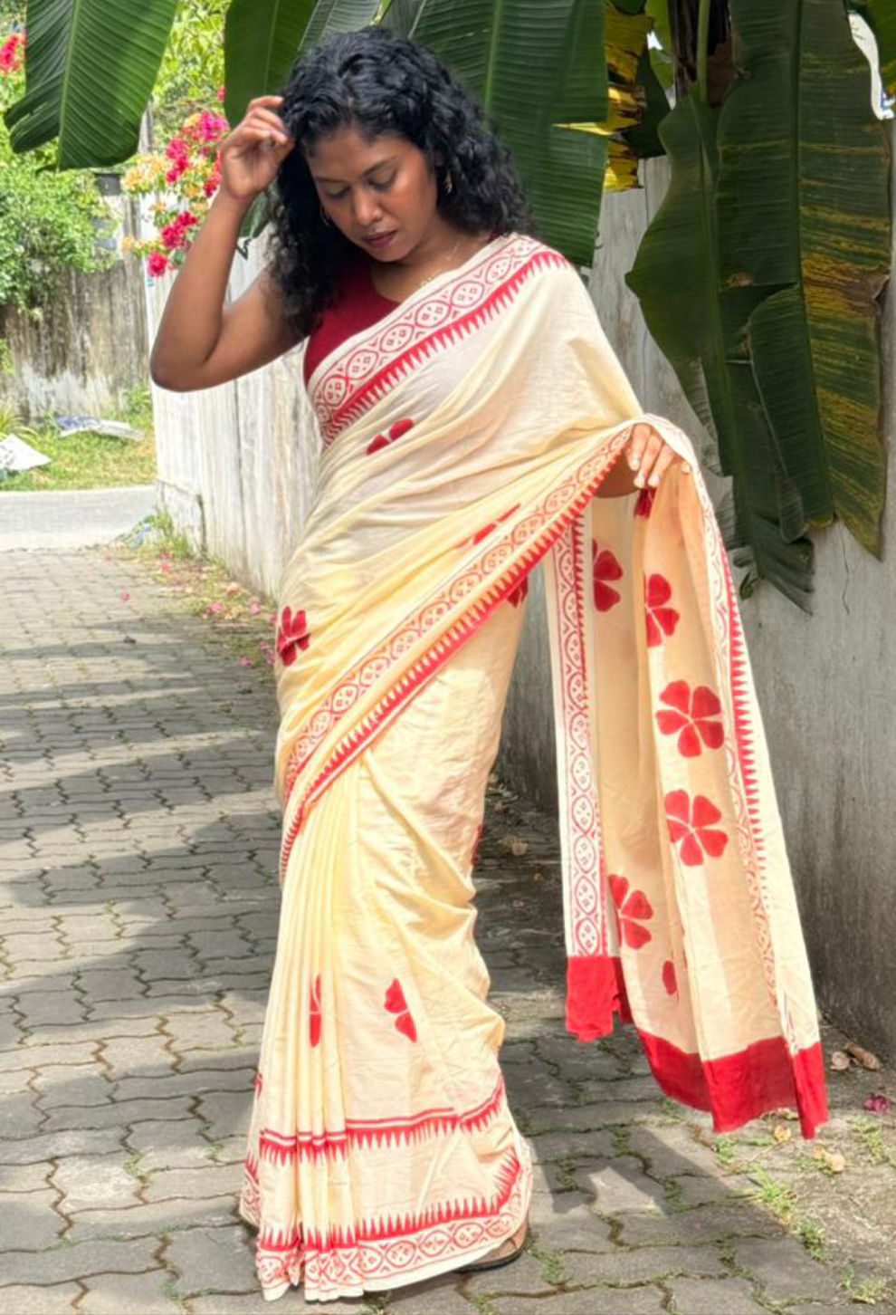 CHEMBARATHI mulmul cotton saree