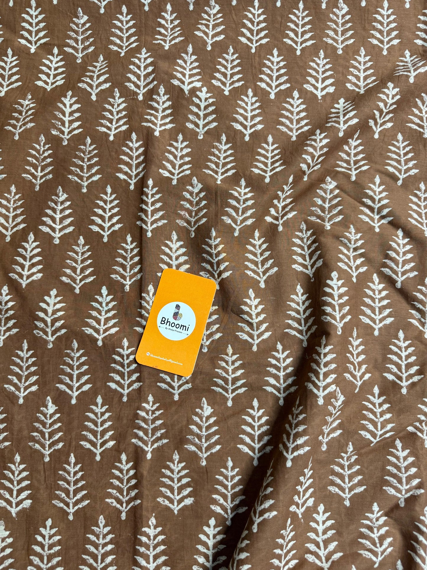 Hand block printed mulmul cotton saree