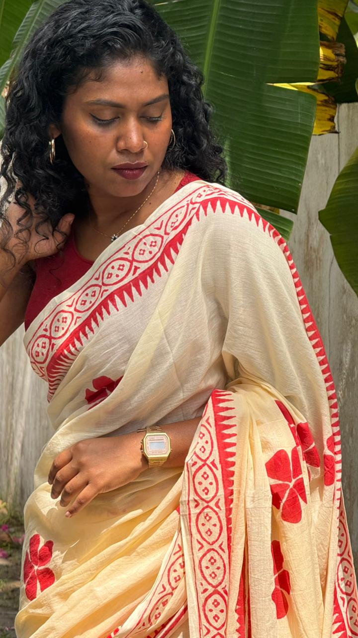 CHEMBARATHI mulmul cotton saree