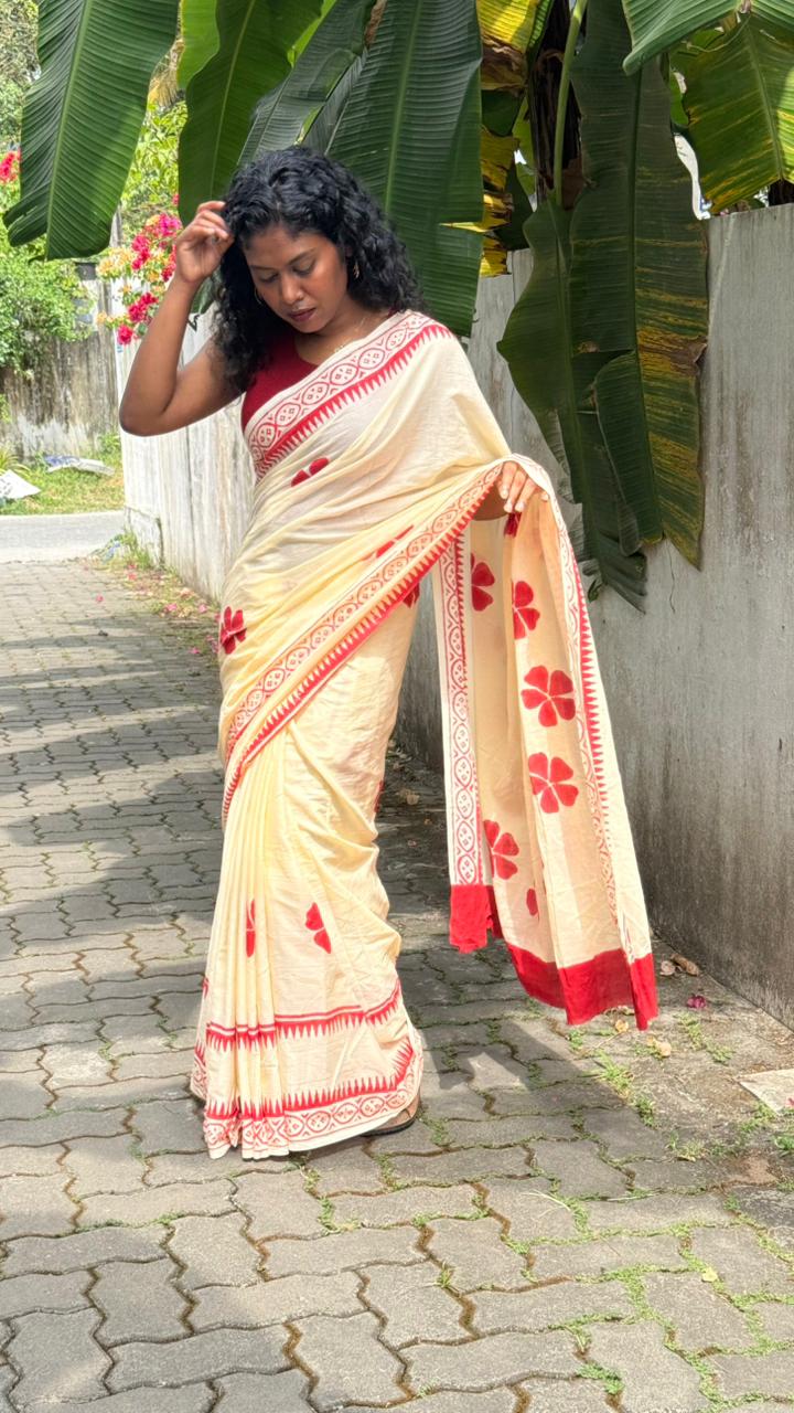 CHEMBARATHI mulmul cotton saree