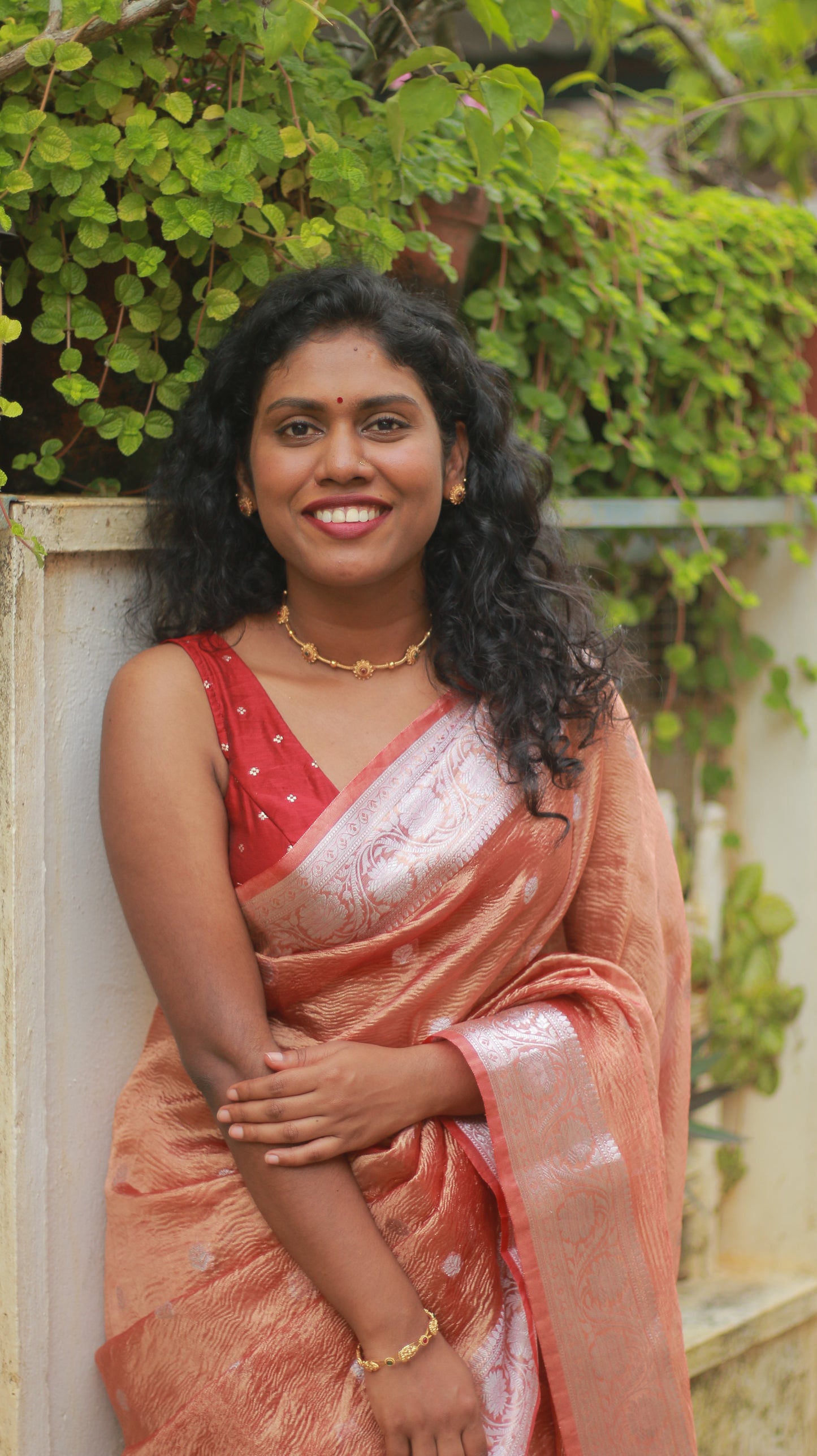 BANARASI CRUSHED TISSUE SEMI-SILK SAREE