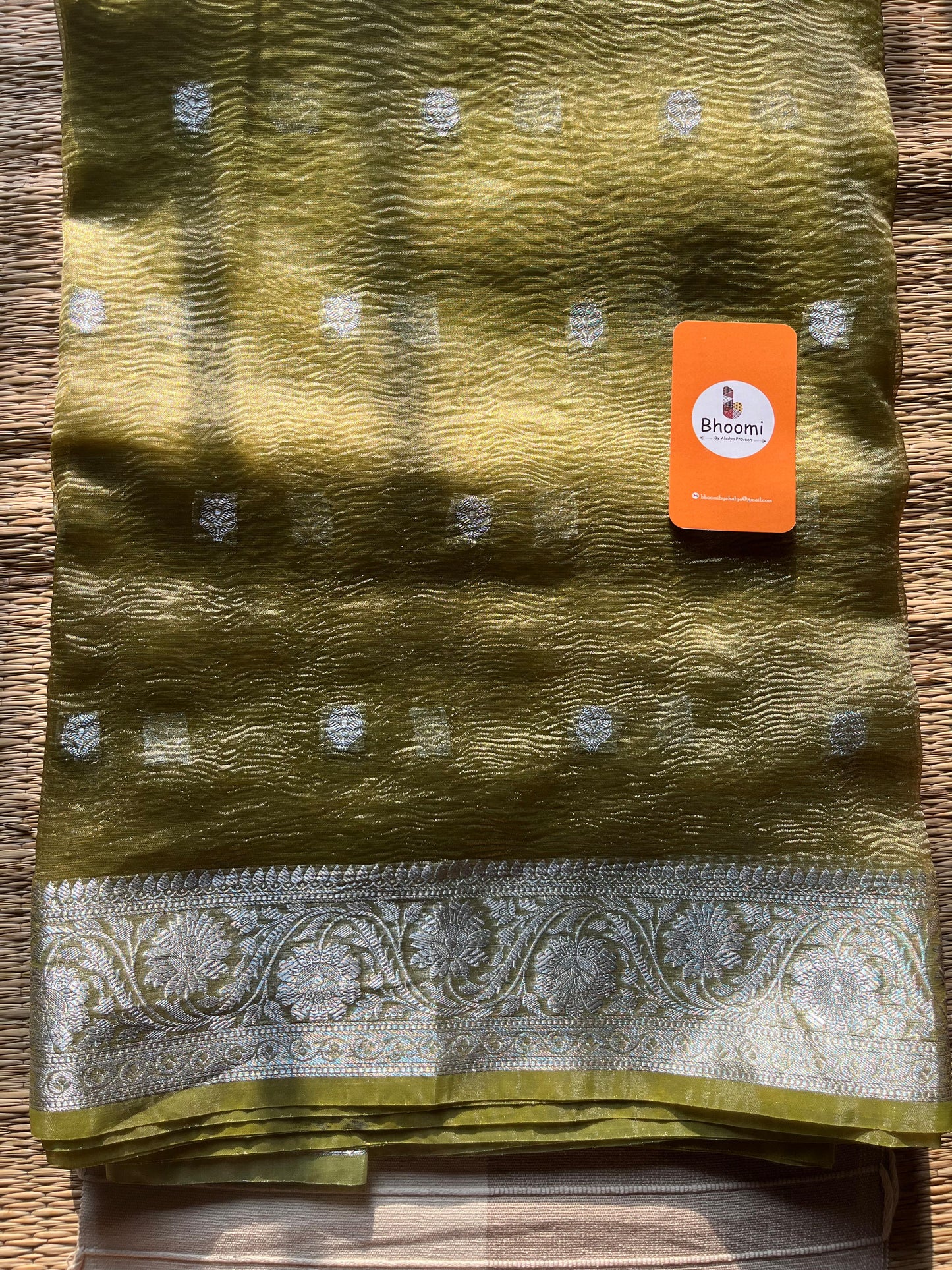BANARASI CRUSHED TISSUE SEMI-SILK SASREE
