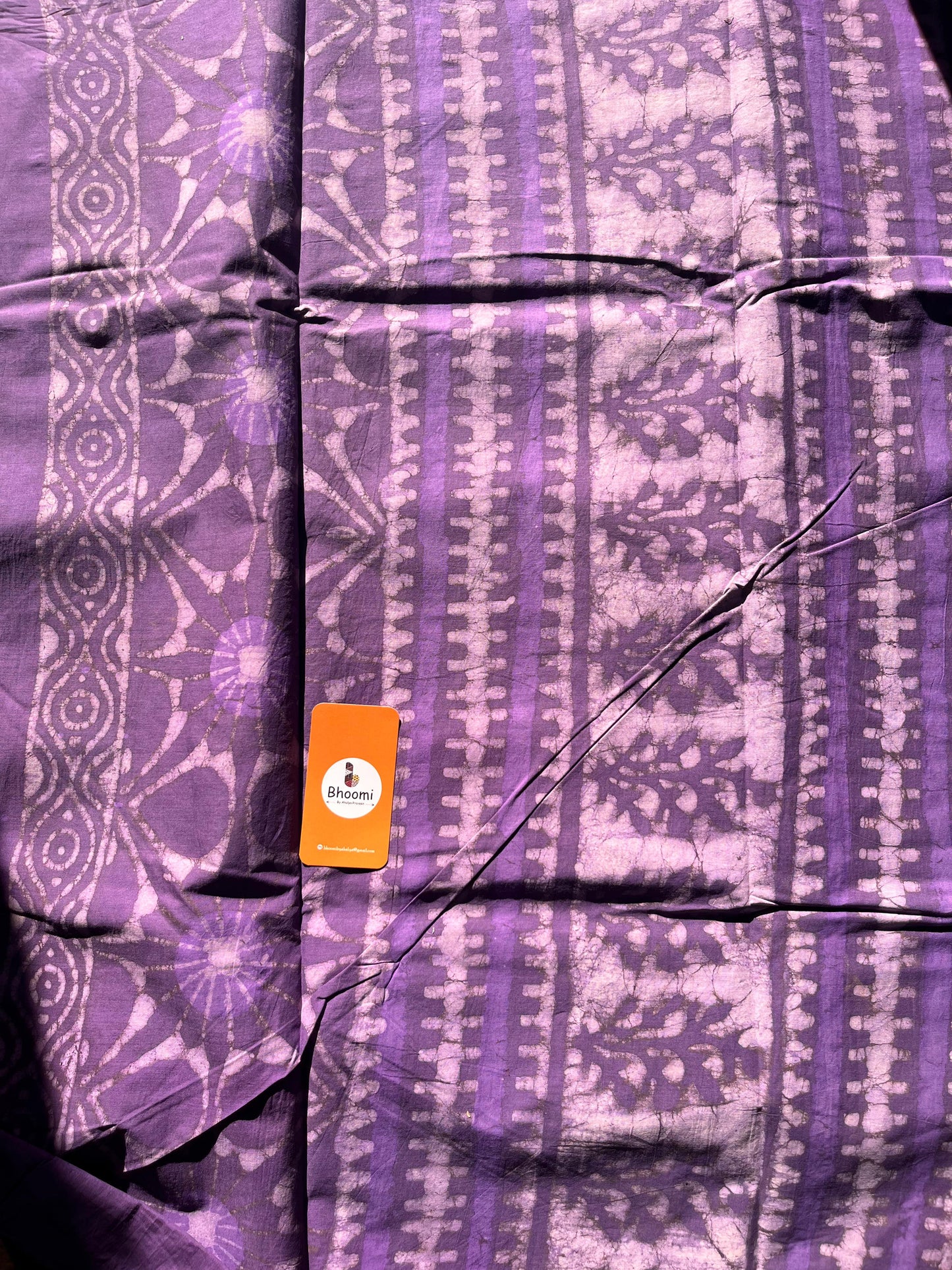 HAND BLOCK PRINTED MULMUL COTTON SAREE