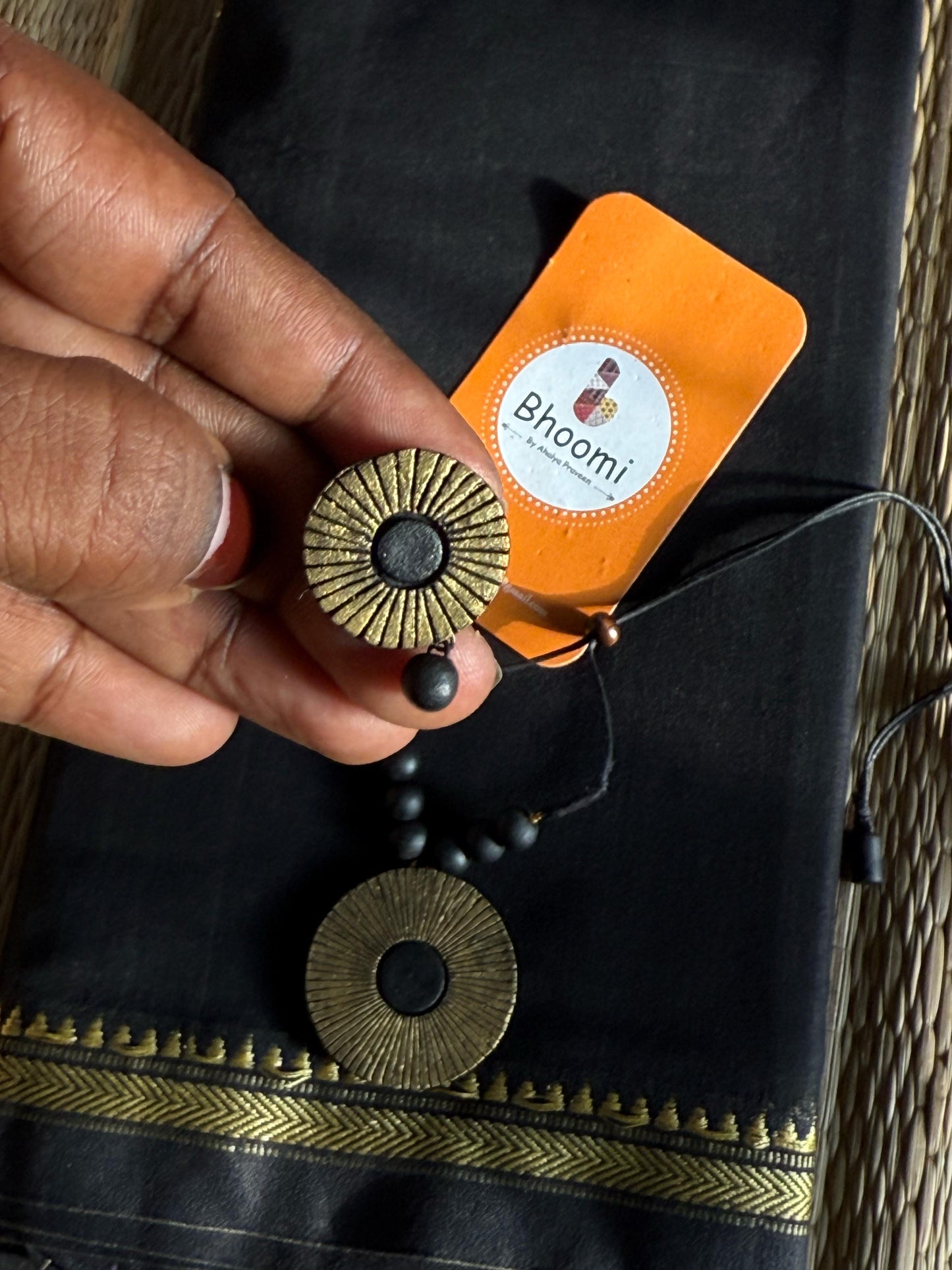 Narayanpet saree with Terracotta set