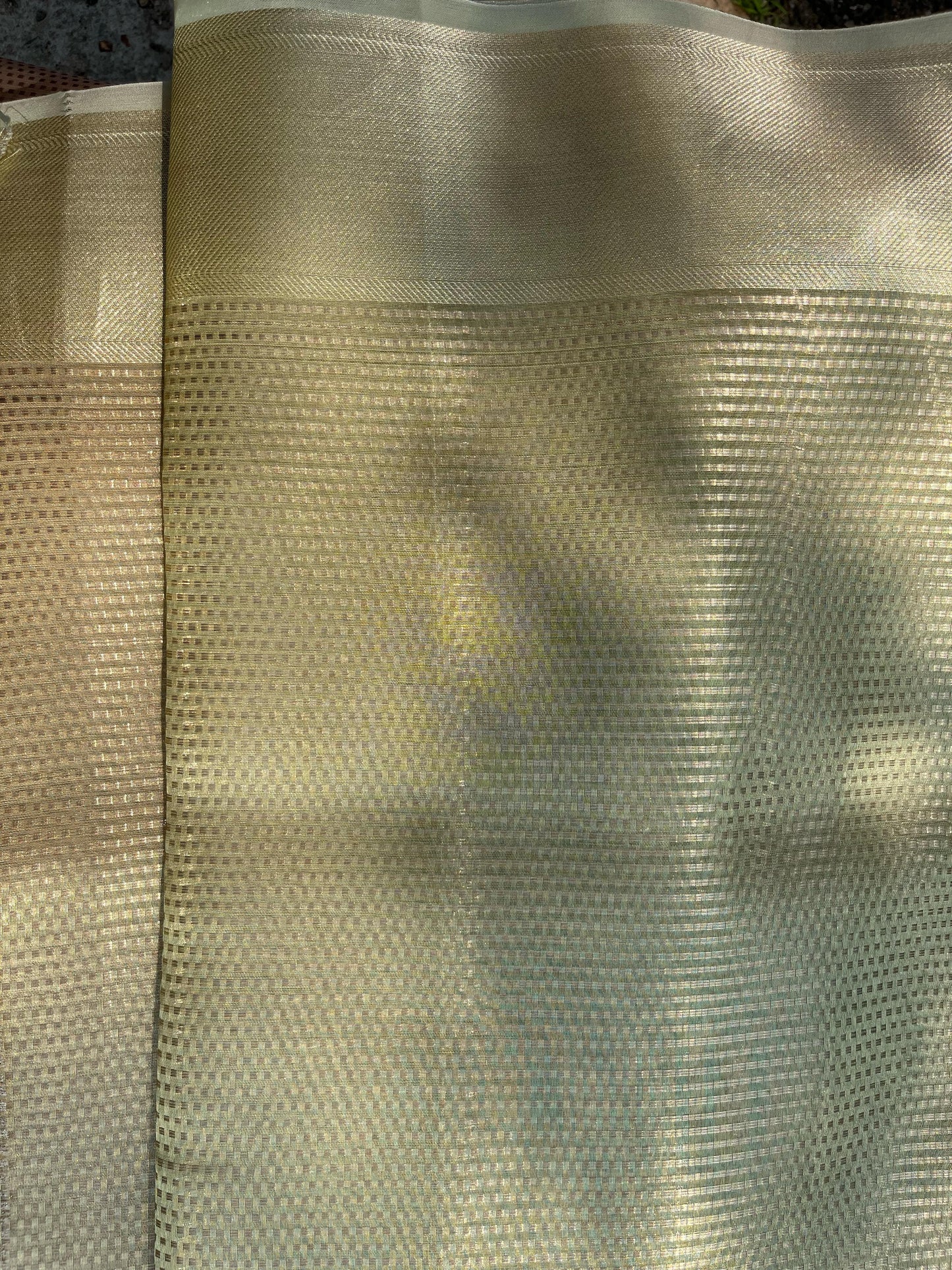 NAYAN03 Golden Tissue Saree