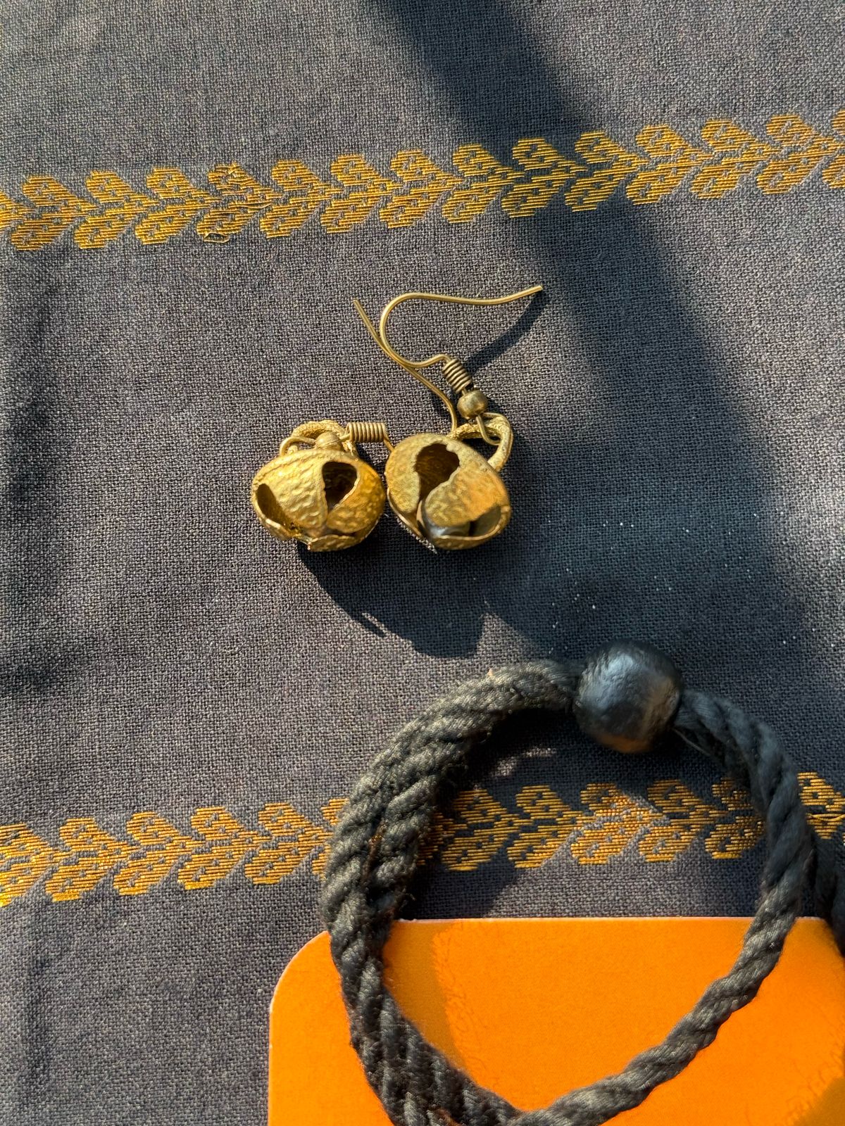 Sungudi cotton saree paired with chilanga jewels .