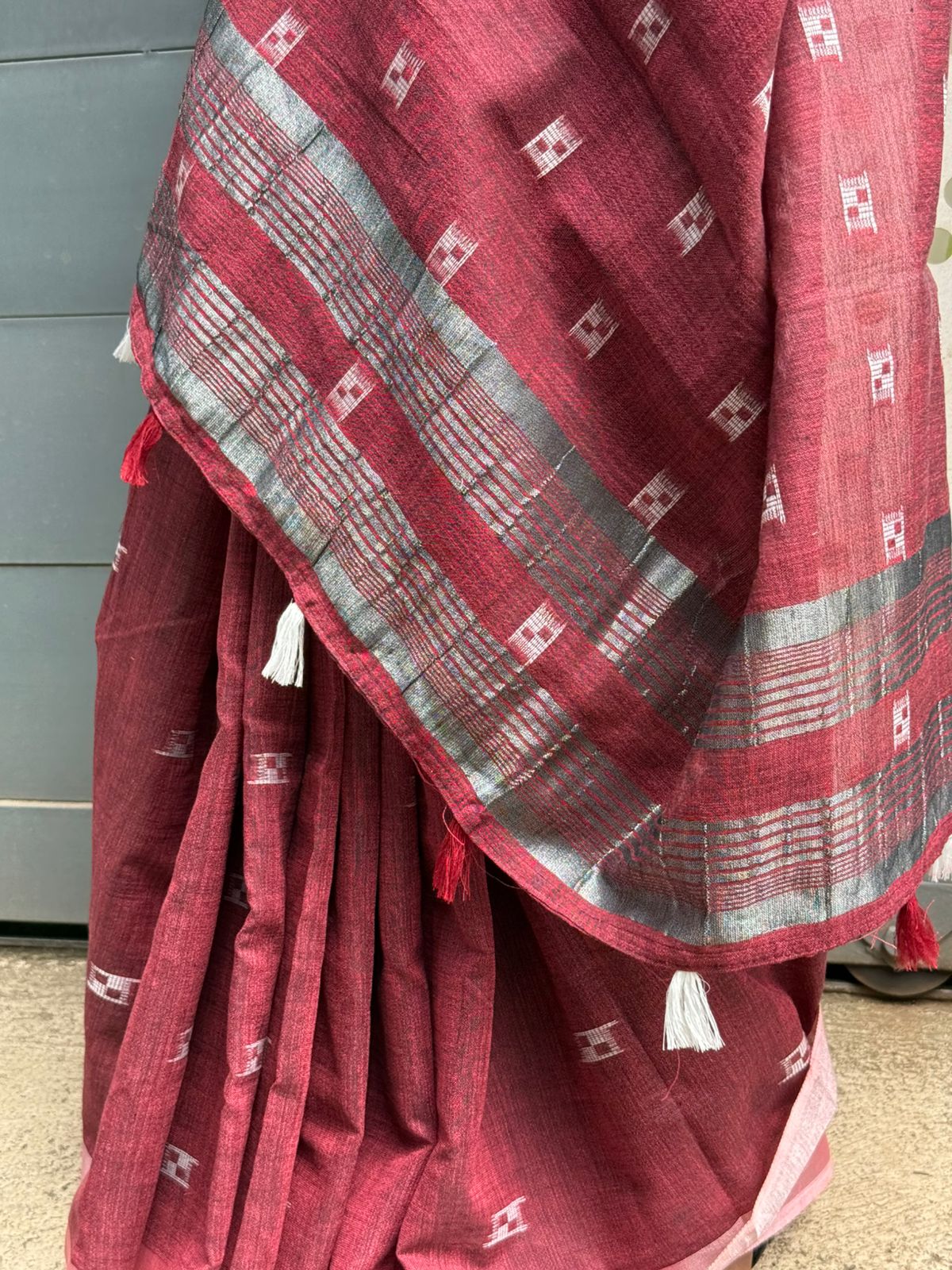 linen cotton saree