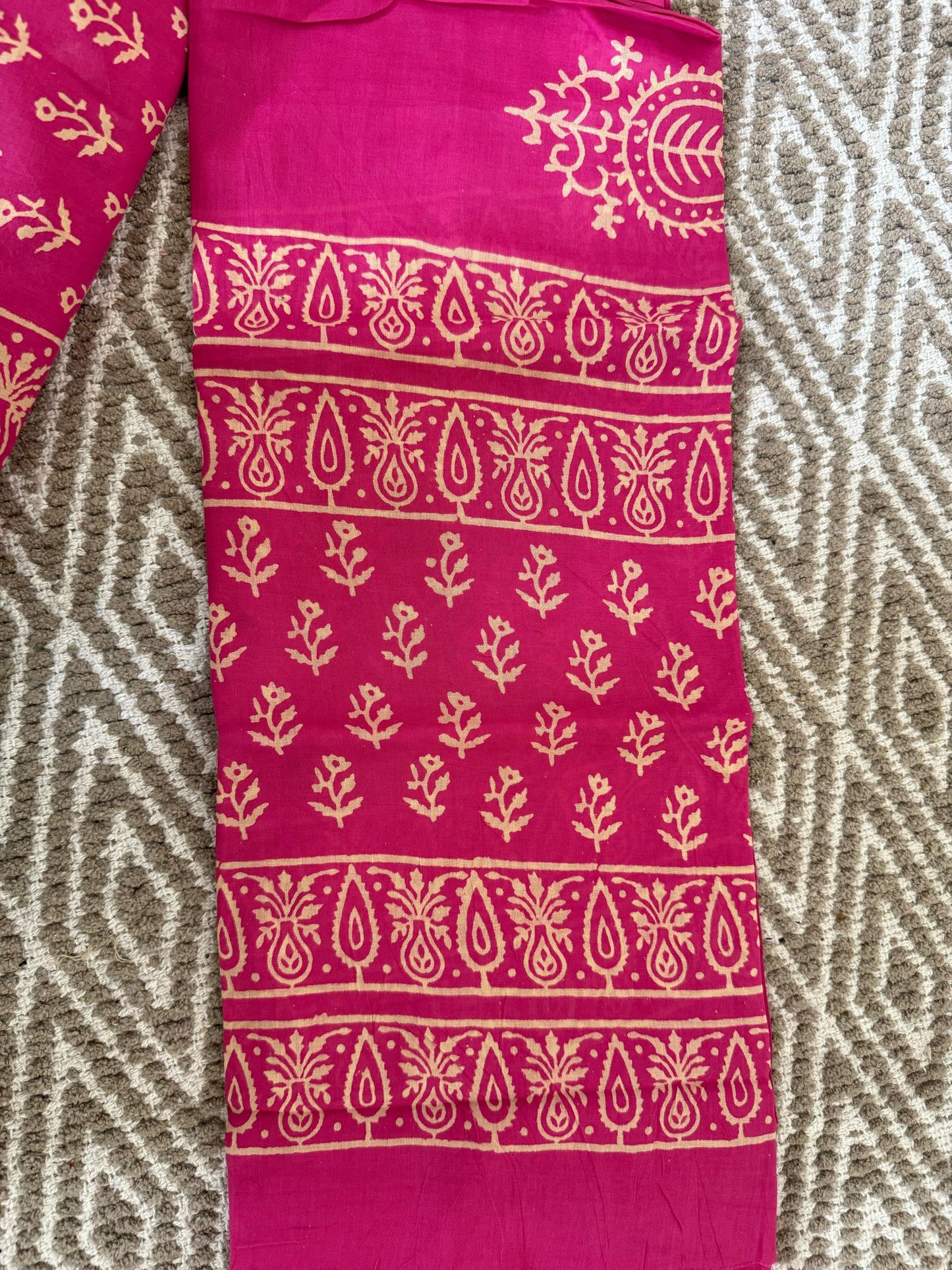 BHS008 HAND BLOCK PRINTED MULMUL COTTON SALWAR SUIT