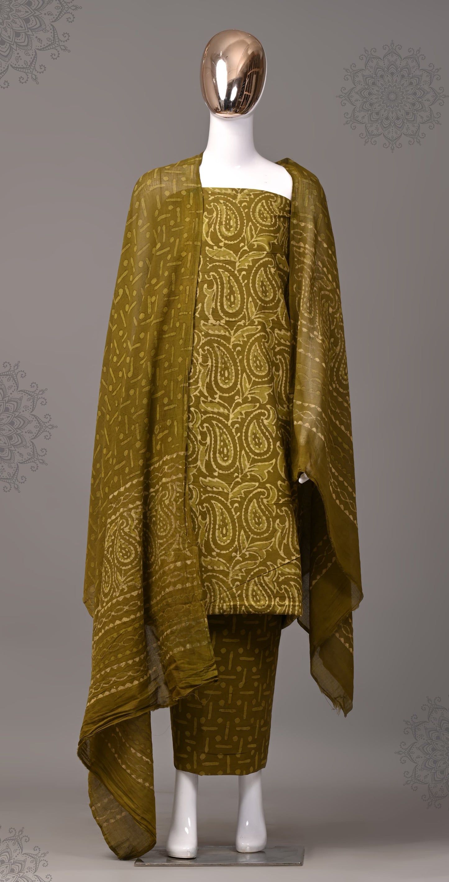 BHS006 HAND BLOCK PRINTED MULMUL COTTON SUIT