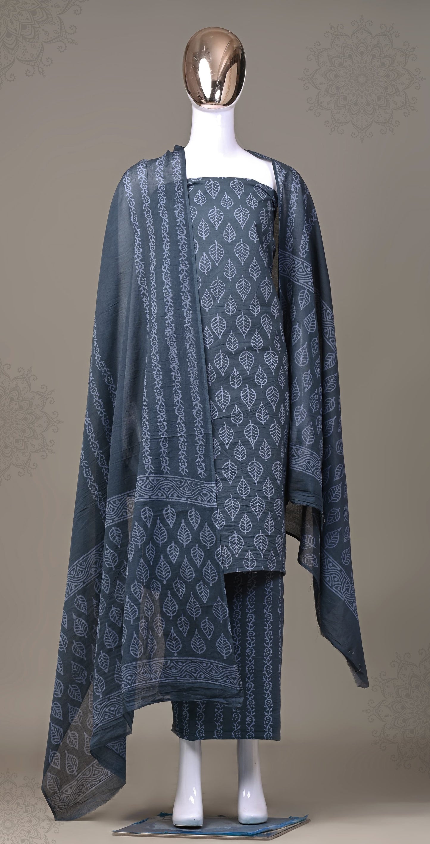 BHS001 HAND BLOCK PRINTED MULMUL COTTON SALWAR SUITS