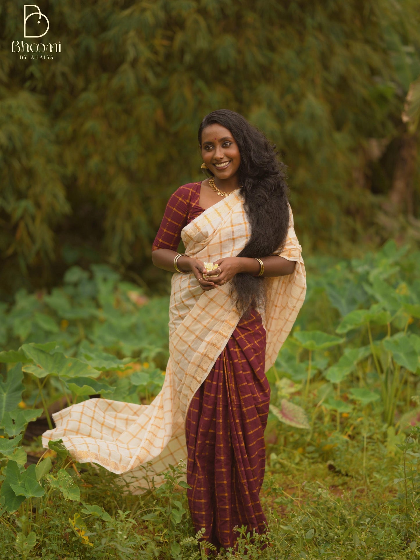 Paathi - Pavithrakattam half and half saree.