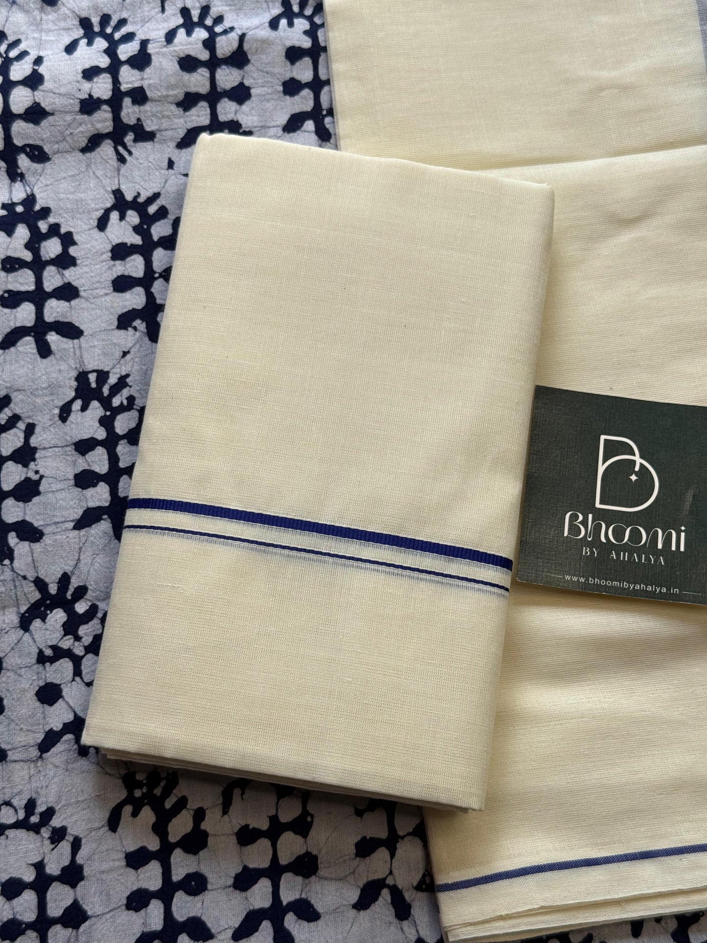 Puliyila kara Set mundu ( Blue )