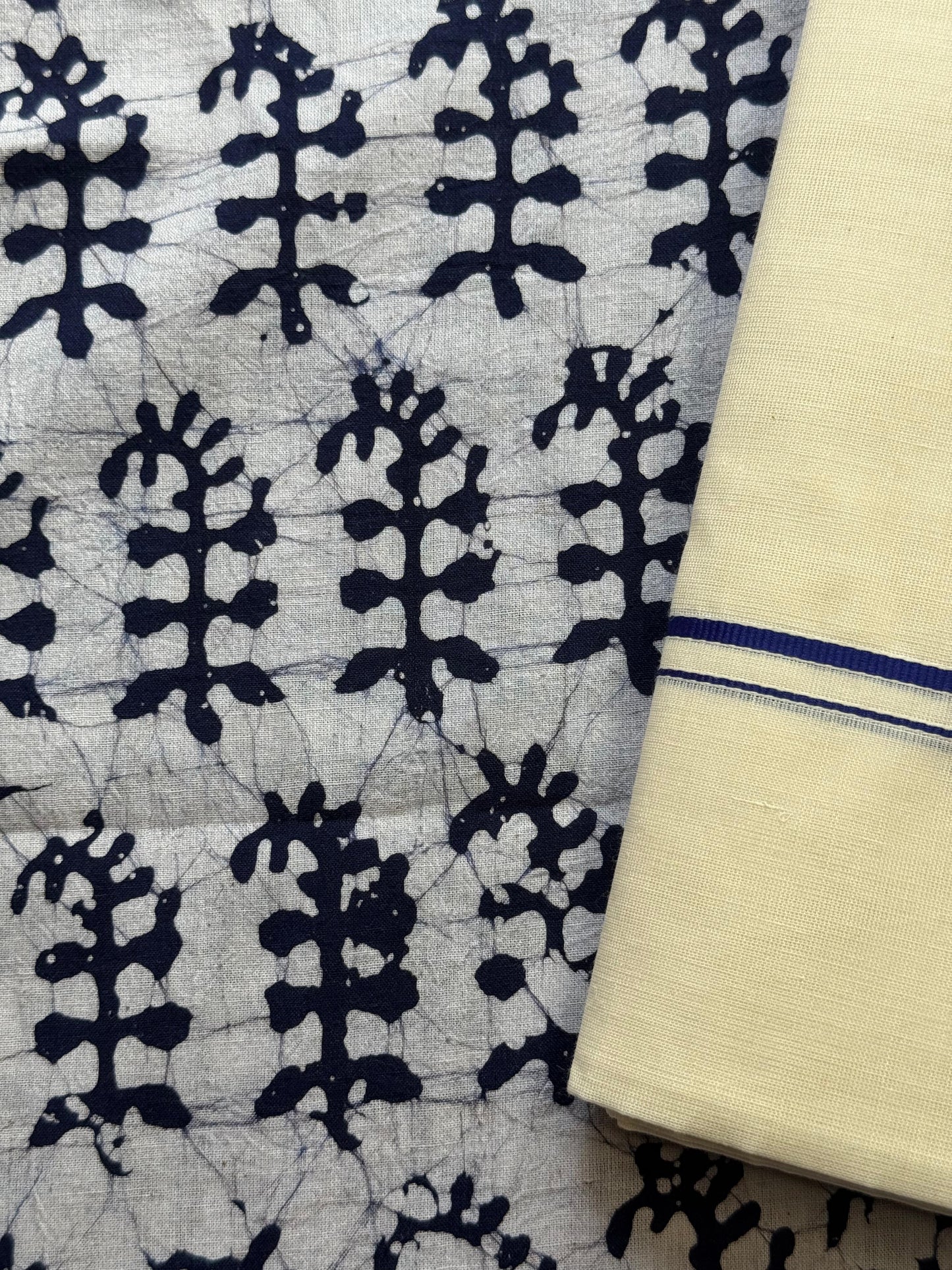 Puliyila kara Set mundu ( Blue )