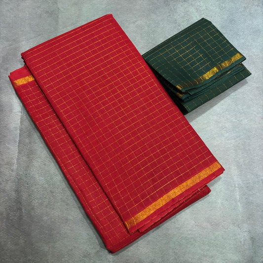 Petex Red with green blouse