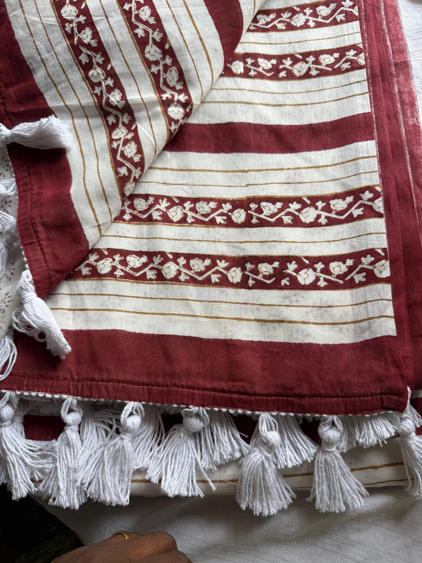 Christmas edition mulmul cotton saree