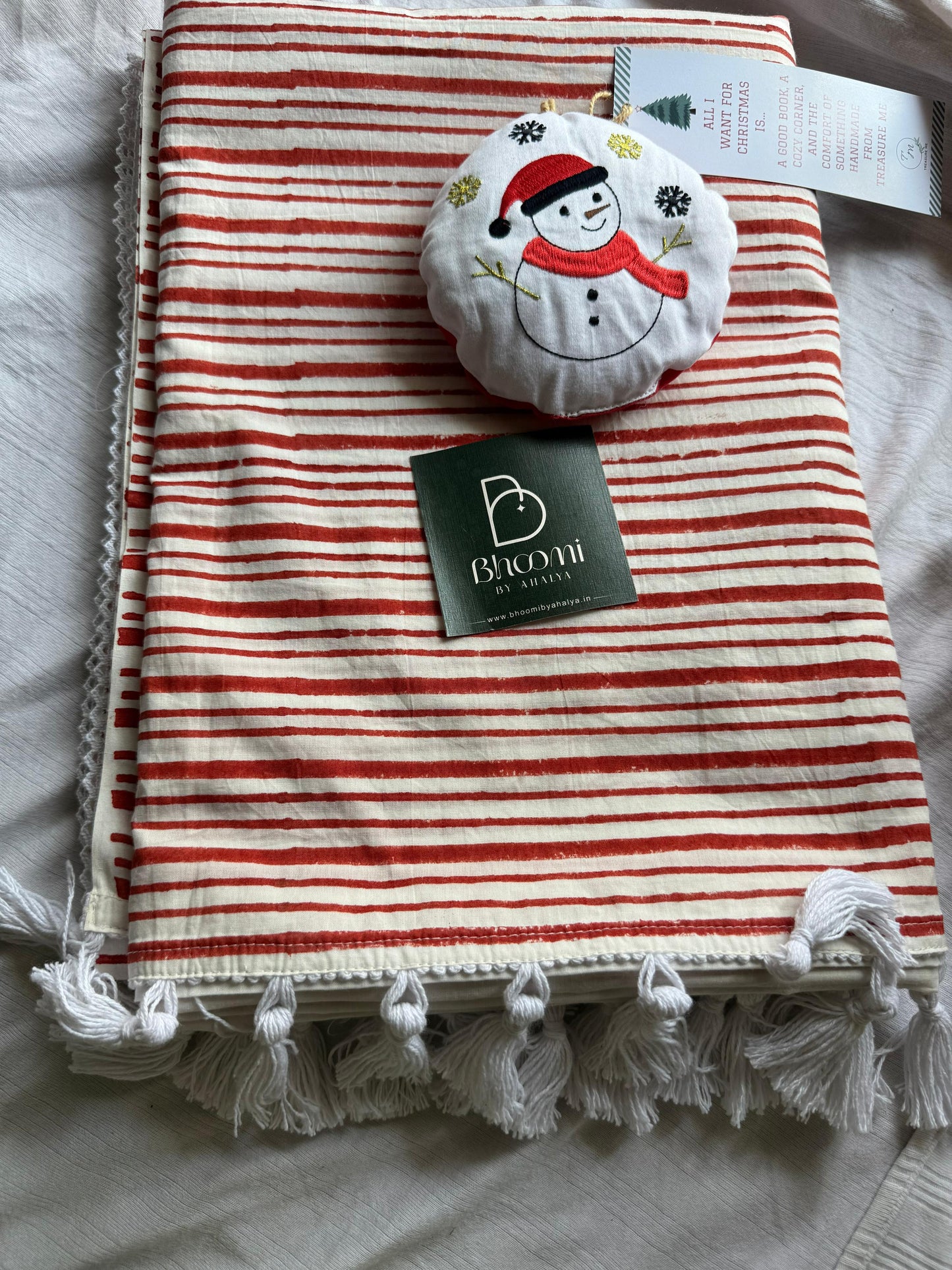 Christmas edition mulmul cotton saree