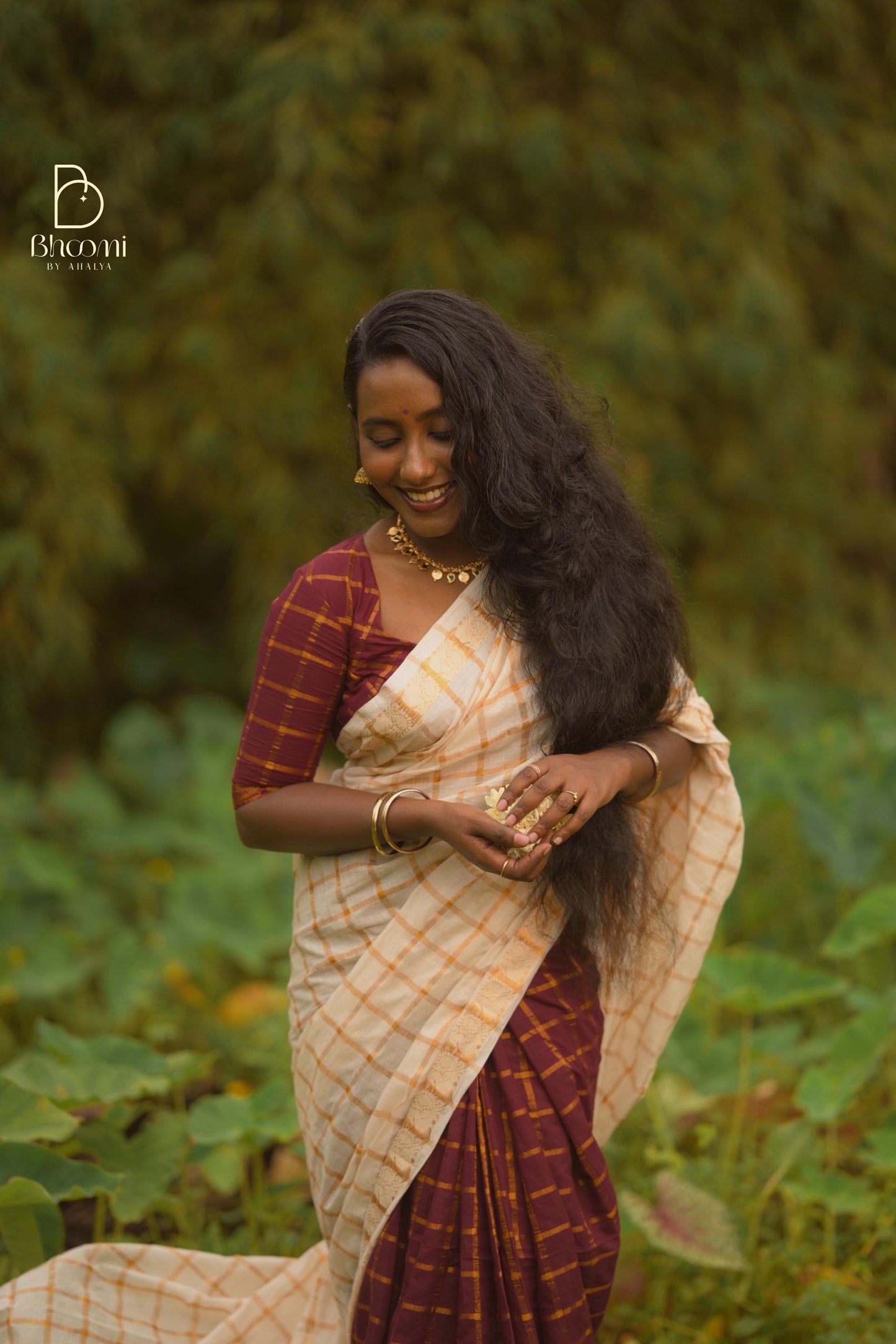 Paathi - Pavithrakattam half and half saree.