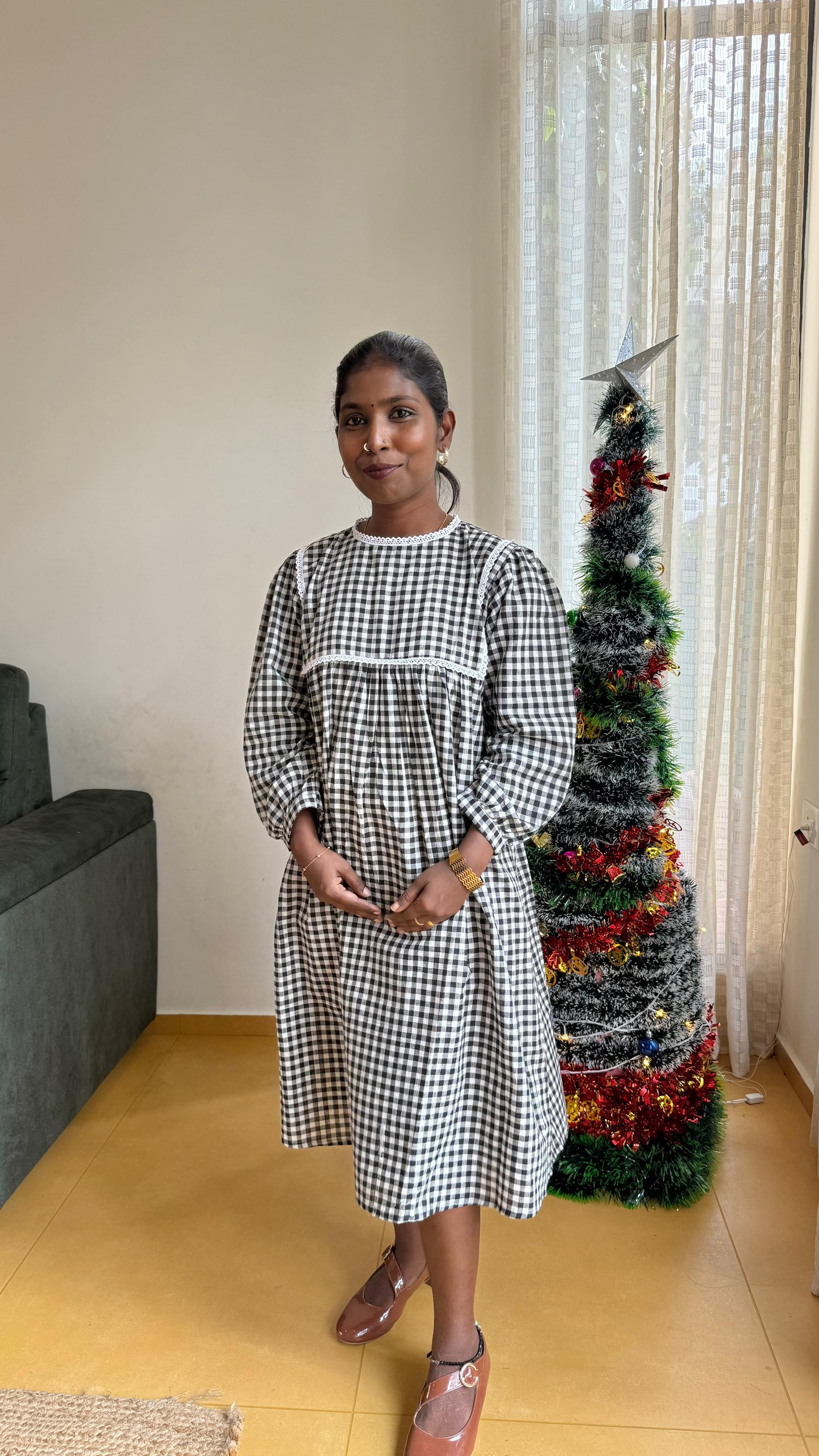 Black and White check dress