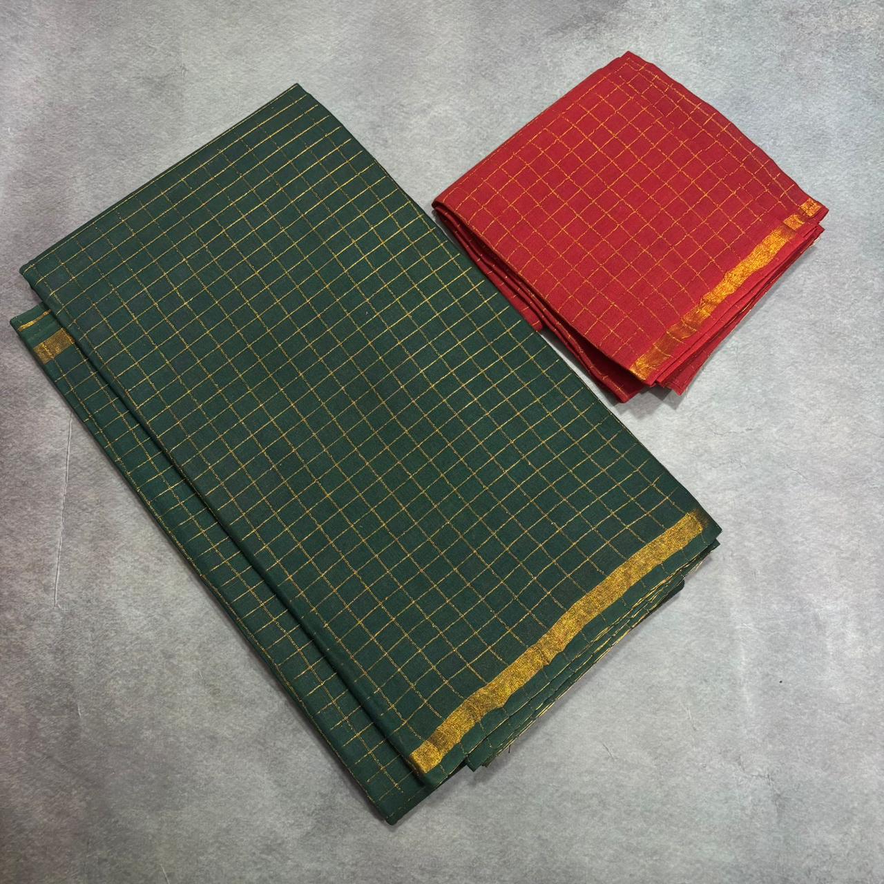 Sungudi cotton Pentex saree