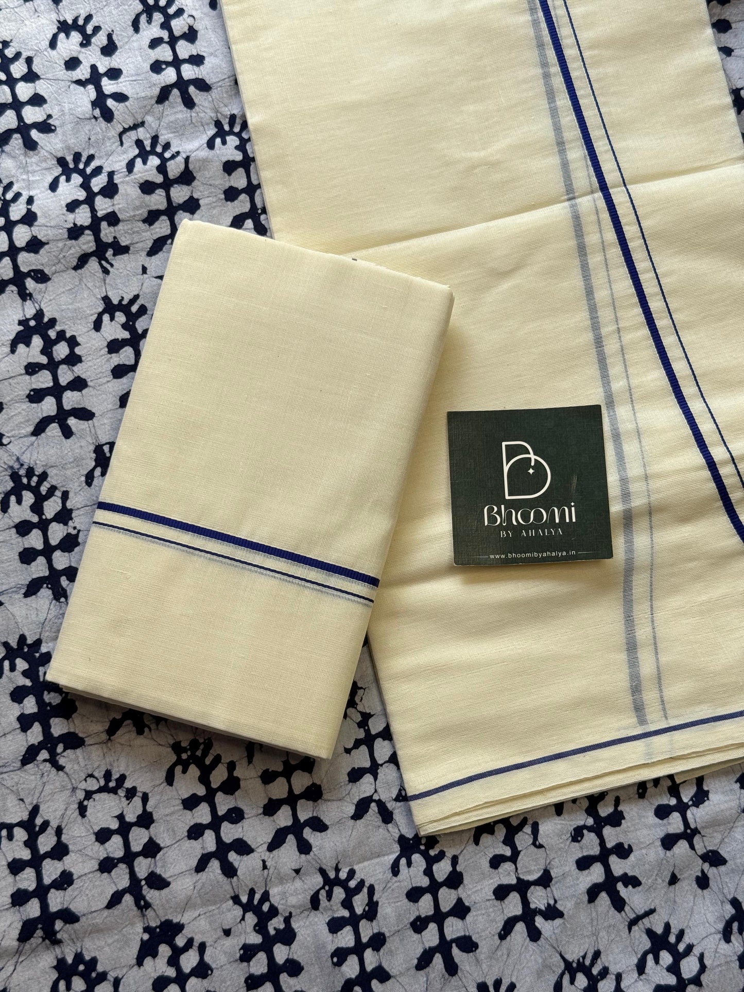 Puliyila kara Set mundu ( Blue )